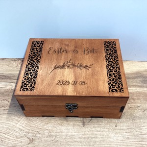 Cutie cadou pentru capsula timpului de nuntă -Mahogany -  - Artynos.ro Cutie cadou pentru capsula timpului de nuntă -Mahogany -  - Artynos.ro