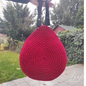 Rucsac croșetat în formă de picătură - elegant, mare și complet unic! - genți și portofele - rucsacuri - mini rucsacuri - Artynos.ro