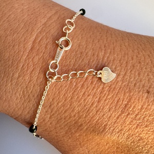 Bratara din argint 925 cu piatra soarelui verde, reglabila 16-19 cm, eleganta - bijuterii - brățări - brățări din argint - Artynos.ro