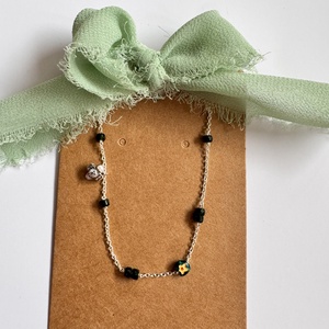 Bratara din argint 925 cu piatra soarelui verde, reglabila 16-19 cm, eleganta - bijuterii - brățări - brățări din argint - Artynos.ro