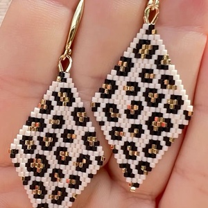 Cercei Animal Print, Bijuterii, Cercei, Cercei din margele, Cusatura, ARTYNOS