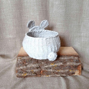 Coș de depozitare iepuraș din răchită - casă & stil de viață - materiale de depozitare și sortare - coșuri depozitare - Artynos.ro