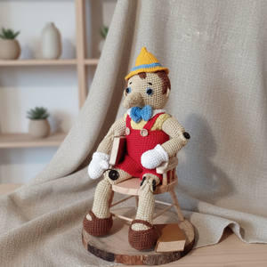 Pinocchio crosetat, Jucarii si echipamente pentru copii, Plusuri, Personaje de basm din plus, Crosetat, ARTYNOS