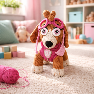 Paw Patrol-Skye croșetat figura - jucării și echipamente pentru copii - plușuri - personaje de basm din pluș - Artynos.ro