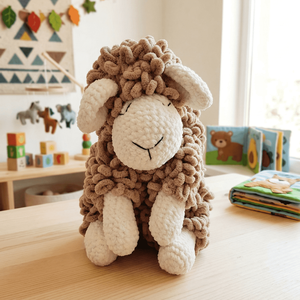 Mieii creti de crosetat in fire chenille si puffy, Jucarii si echipamente pentru copii, Plusuri, Miel de plus, Crosetat, ARTYNOS