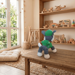 Paw Patrol-Rocky figură croșetată - jucării și echipamente pentru copii - plușuri - personaje de basm din pluș - Artynos.ro