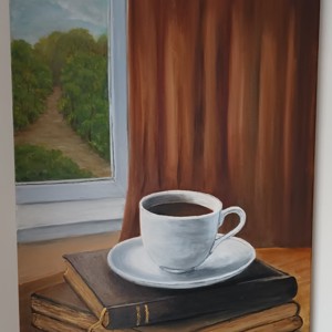 Cafea dupa-amiaza?, Arte vizuale si accesorii , Picturi, Pictura in ulei, , ARTYNOS