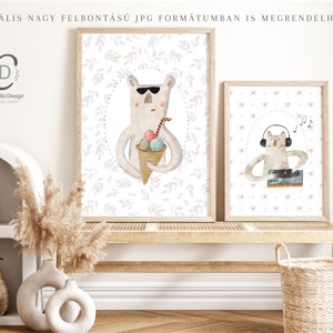 Petrecere de vară pepinieră, poster de grădiniță, set de artă de perete cu animale de pădure 3 buc -  - Artynos.ro