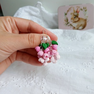 Cercei liliac - bijuterii - cercei - cercei agățați - Artynos.ro