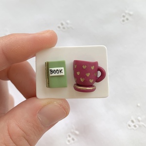 Cercei Coffee and Book, Bijuterii, Cercei, Cercei agățați, , ARTYNOS