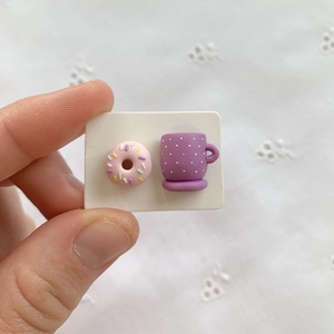 Cercei gogoasa si cafea - bijuterii - cercei - cercei agățați - Artynos.ro