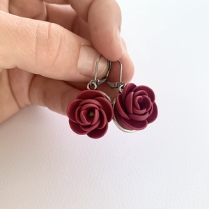 Cercei Bordeaux Roses, Bijuterii, Cercei, Cercei candelabru, , ARTYNOS