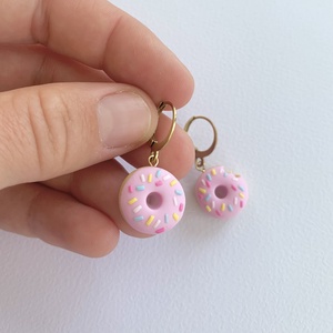 Cercei Pink Donuts - bijuterii - cercei - cercei candelabru - Artynos.ro
