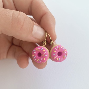 Cercei Pink Donuts - bijuterii - cercei - cercei candelabru - Artynos.ro