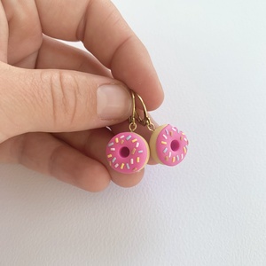 Cercei Pink Donuts - bijuterii - cercei - cercei candelabru - Artynos.ro