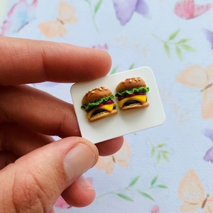 Cercei burgeri - bijuterii - cercei - cercei agățați - Artynos.ro