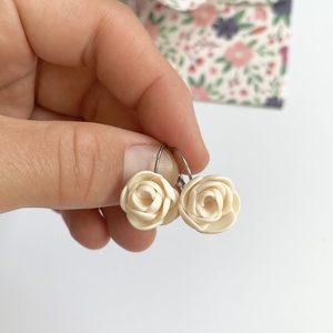 Cercei Ivory Roses - Artynos.ro