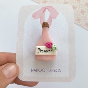 Brosa Prosecco - bijuterii - broșă, insigne - insigne - Artynos.ro