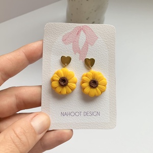 Cercei Sunflowers - bijuterii - cercei - cercei agățați - Artynos.ro