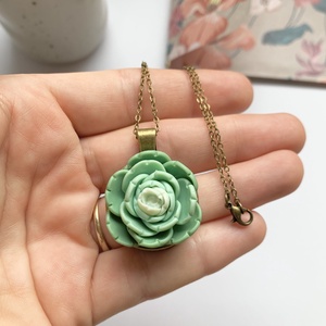 Colier Green Flower - bijuterii - coliere - pandative - Artynos.ro