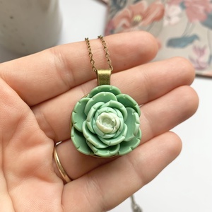 Colier Green Flower - bijuterii - coliere - pandative - Artynos.ro