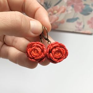 Cercei Red Flowers - Artynos.ro