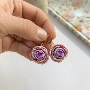 Cercei Pink Flowers - bijuterii - cercei - cercei cu figurine - Artynos.ro