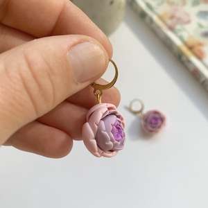 Cercei Pink Flowers - bijuterii - cercei - cercei cu figurine - Artynos.ro