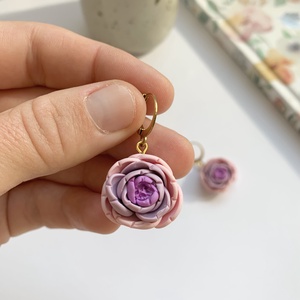 Cercei Pink Flowers - bijuterii - cercei - cercei cu figurine - Artynos.ro