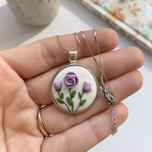 Colier Purple Flowers, Bijuterii, Coliere, Pandative, , ARTYNOS