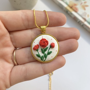 Colier Red Flowers, Bijuterii, Coliere, Pandative, , ARTYNOS