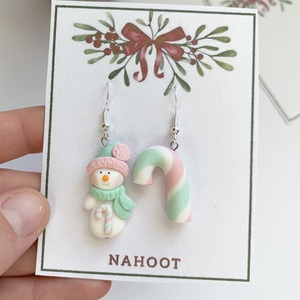 Cercei Om de zapada cu ciubuc - crăciun - cadouri de moș crăciun - cadouri de moș crăciun - Artynos.ro