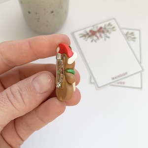 Brosa Om de turta dulce - crăciun - cadouri de moș crăciun - cadouri de moș crăciun - Artynos.ro