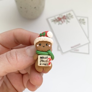 Brosa Om de turta dulce - crăciun - cadouri de moș crăciun - cadouri de moș crăciun - Artynos.ro