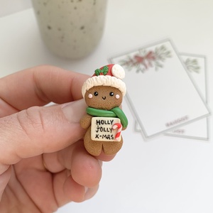 Brosa Om de turta dulce - crăciun - cadouri de moș crăciun - cadouri de moș crăciun - Artynos.ro