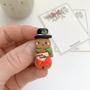 Brosa Om de turta dulce - crăciun - cadouri de moș crăciun - cadouri de moș crăciun - Artynos.ro