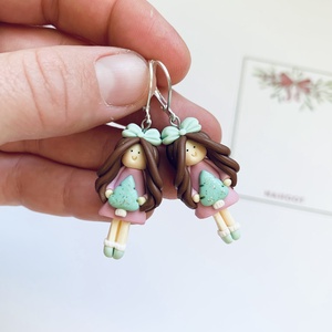 Cercei Winter Dolls - crăciun - cadouri de moș crăciun - cadouri de moș crăciun - Artynos.ro