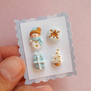  Set cercei Blue Snowman - crăciun - cadouri de moș crăciun - cadouri de moș crăciun - Artynos.ro