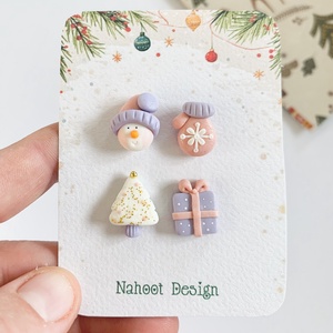  Set cercei Pink Snowman - Artynos.ro