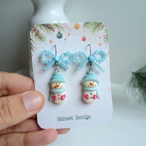 Cercei Snowmen - crăciun - cadouri de moș crăciun - cadouri de moș crăciun - Artynos.ro
