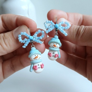 Cercei Snowmen - crăciun - cadouri de moș crăciun - cadouri de moș crăciun - Artynos.ro