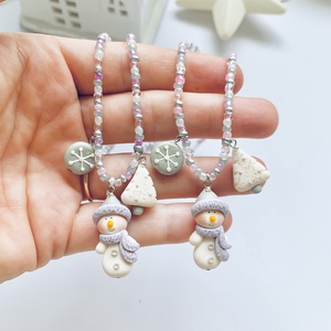 Colier Snowman - crăciun - cadouri de moș crăciun - cadouri de moș crăciun - Artynos.ro