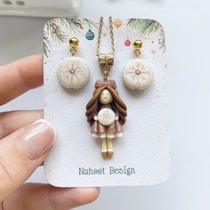  Set cercei si colier Snowflake magic - Artynos.ro