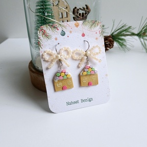 Cercei Casute - crăciun - cadouri de moș crăciun - cadouri de moș crăciun - Artynos.ro