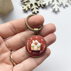 Breloc Craciunul este Acasa! - genți și portofele - accesorii genți - breloc - Artynos.ro
