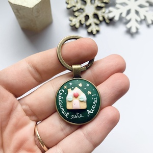 Breloc Craciunul este Acasa! - genți și portofele - accesorii genți - breloc - Artynos.ro