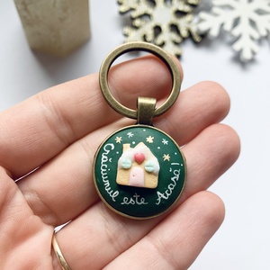 Breloc Craciunul este Acasa! - genți și portofele - accesorii genți - breloc - Artynos.ro