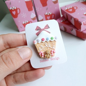 Brosa Gingerbread  - crăciun - cadouri de moș crăciun - cadouri de moș crăciun - Artynos.ro