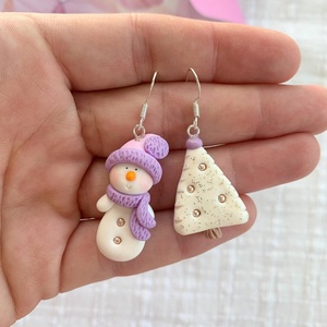 Cercei Om de zapada cu bradut - crăciun - cadouri de moș crăciun - cadouri de moș crăciun - Artynos.ro