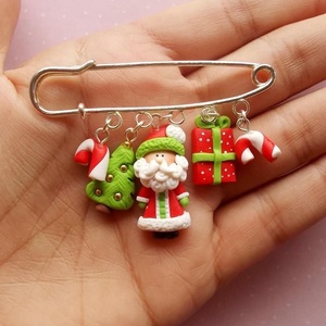 Brosa Holly Jolly Christmas - crăciun - cadouri de moș crăciun - cadouri de moș crăciun - Artynos.ro